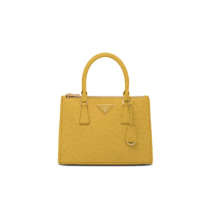 Medium Prada Galleria ostrich leather bag