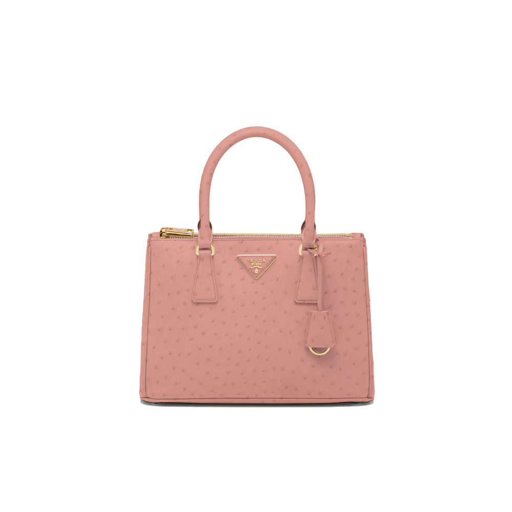 Medium Prada Galleria ostrich leather bag