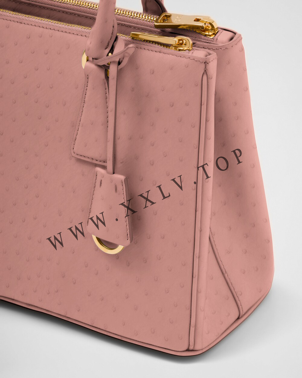 Medium Prada Galleria ostrich leather bag - Image 2