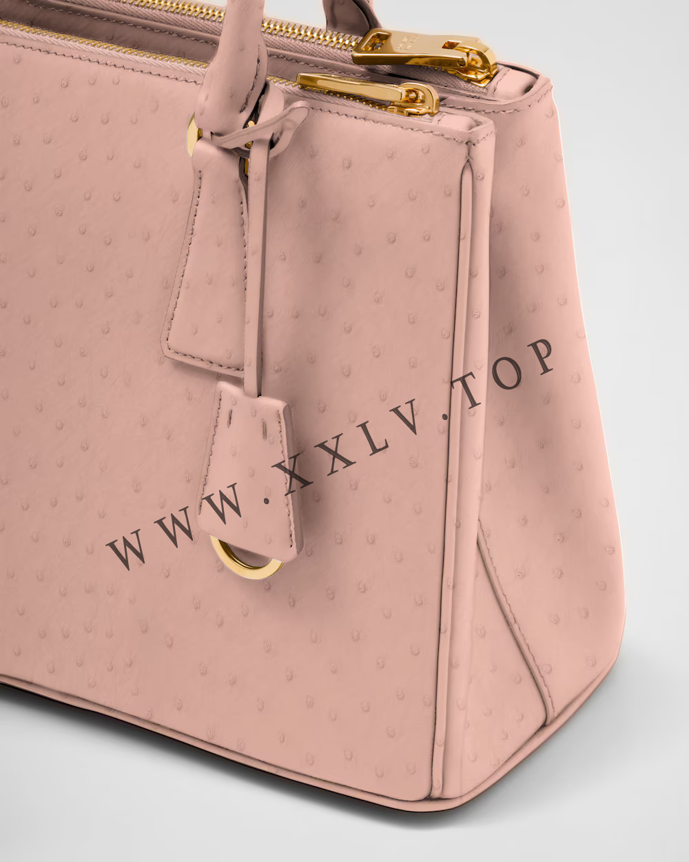 Medium Prada Galleria ostrich leather bag - Image 2