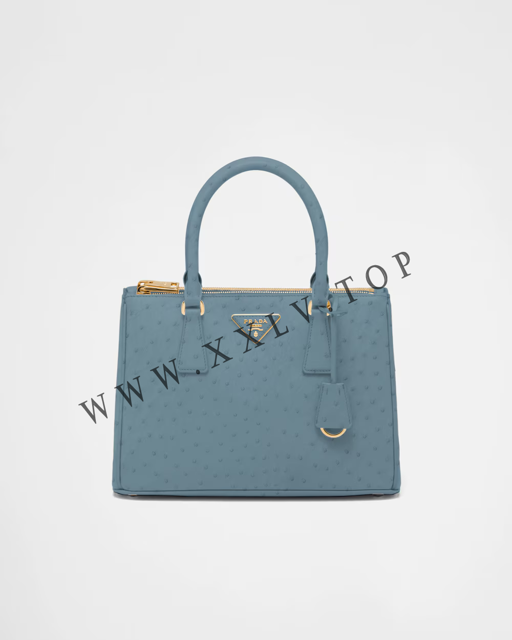 Medium Prada Galleria ostrich leather bag - Image 5
