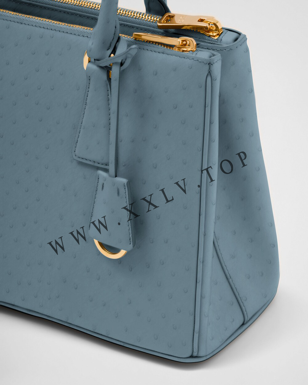 Medium Prada Galleria ostrich leather bag - Image 2