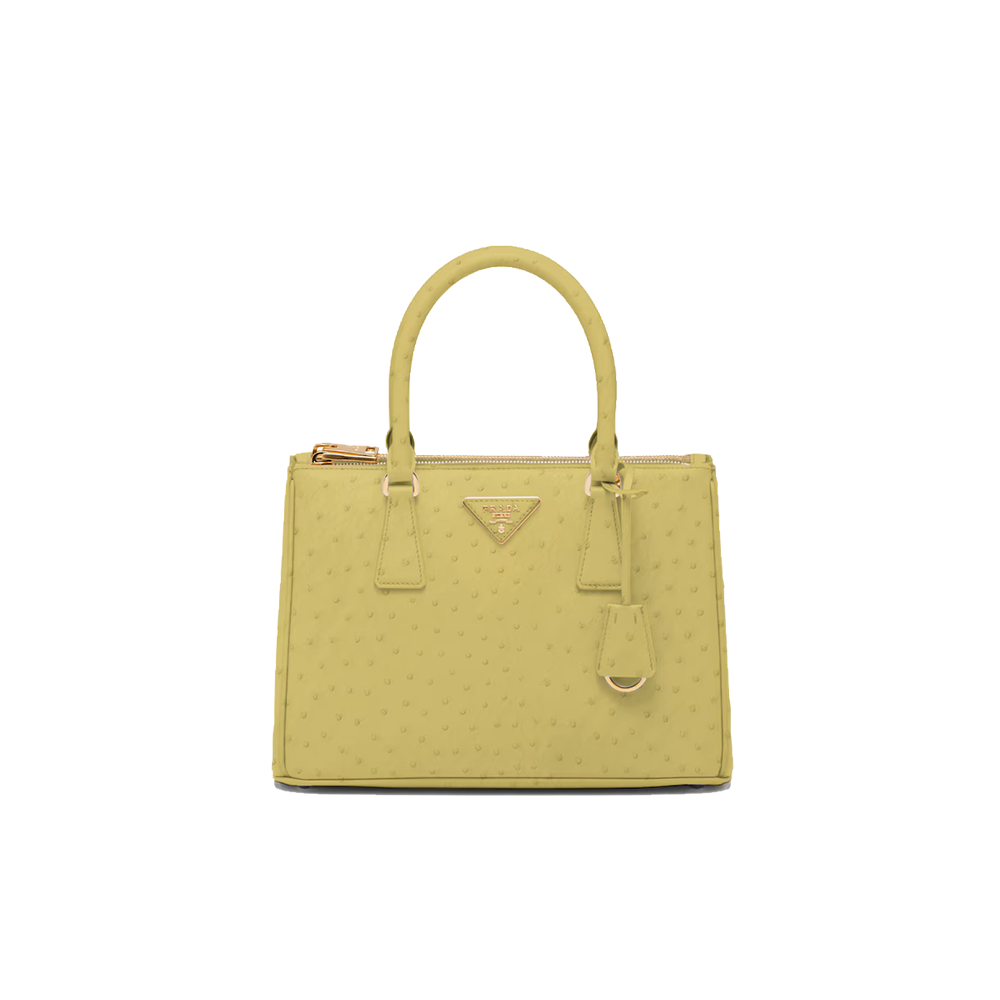 Medium Prada Galleria ostrich leather bag