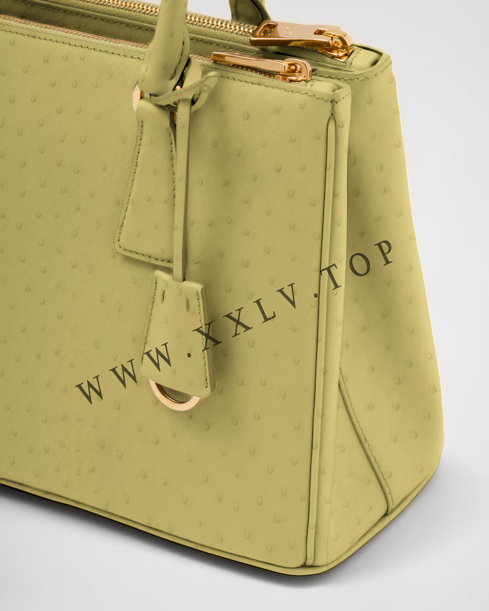 Medium Prada Galleria ostrich leather bag - Image 3