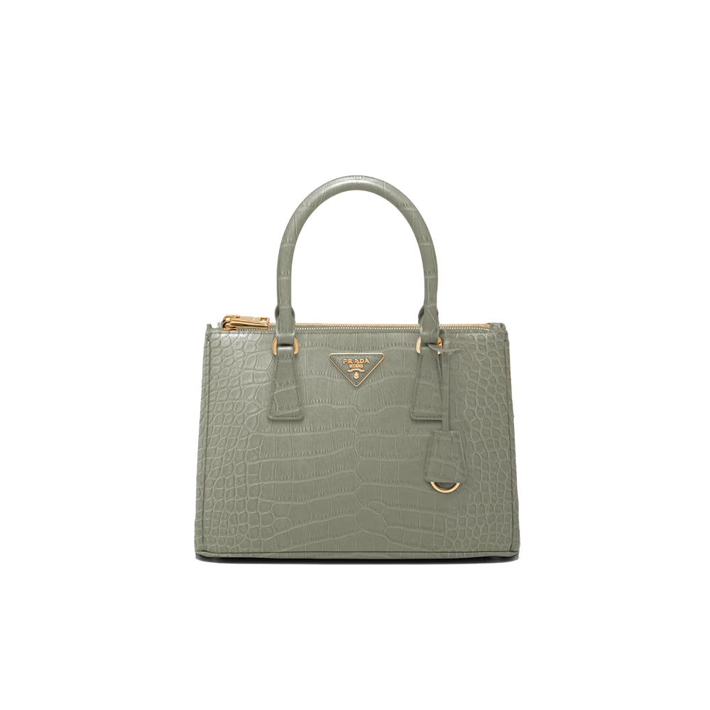 Medium Prada Galleria crocodile leather bag