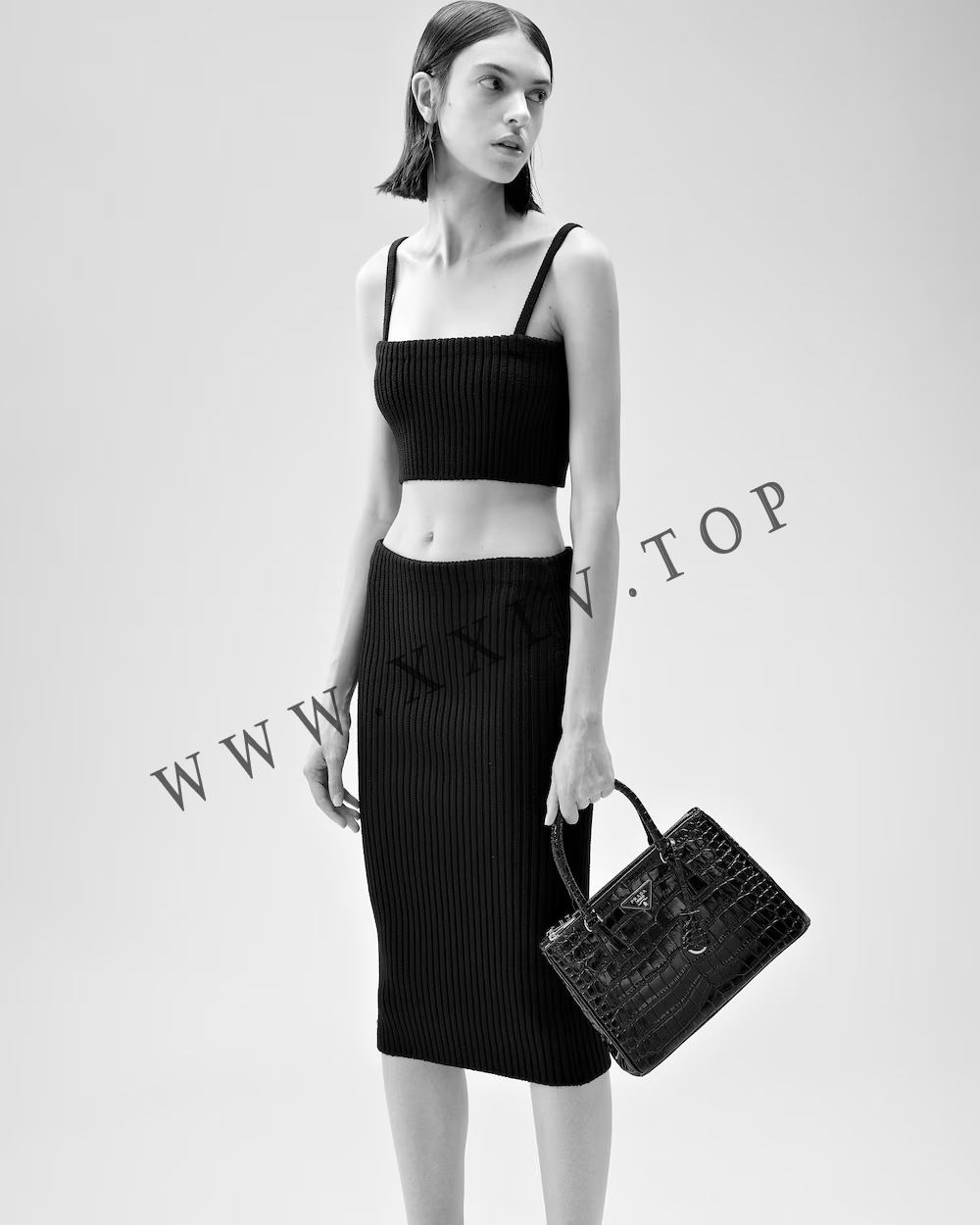 Medium Prada Galleria crocodile leather bag - Image 5