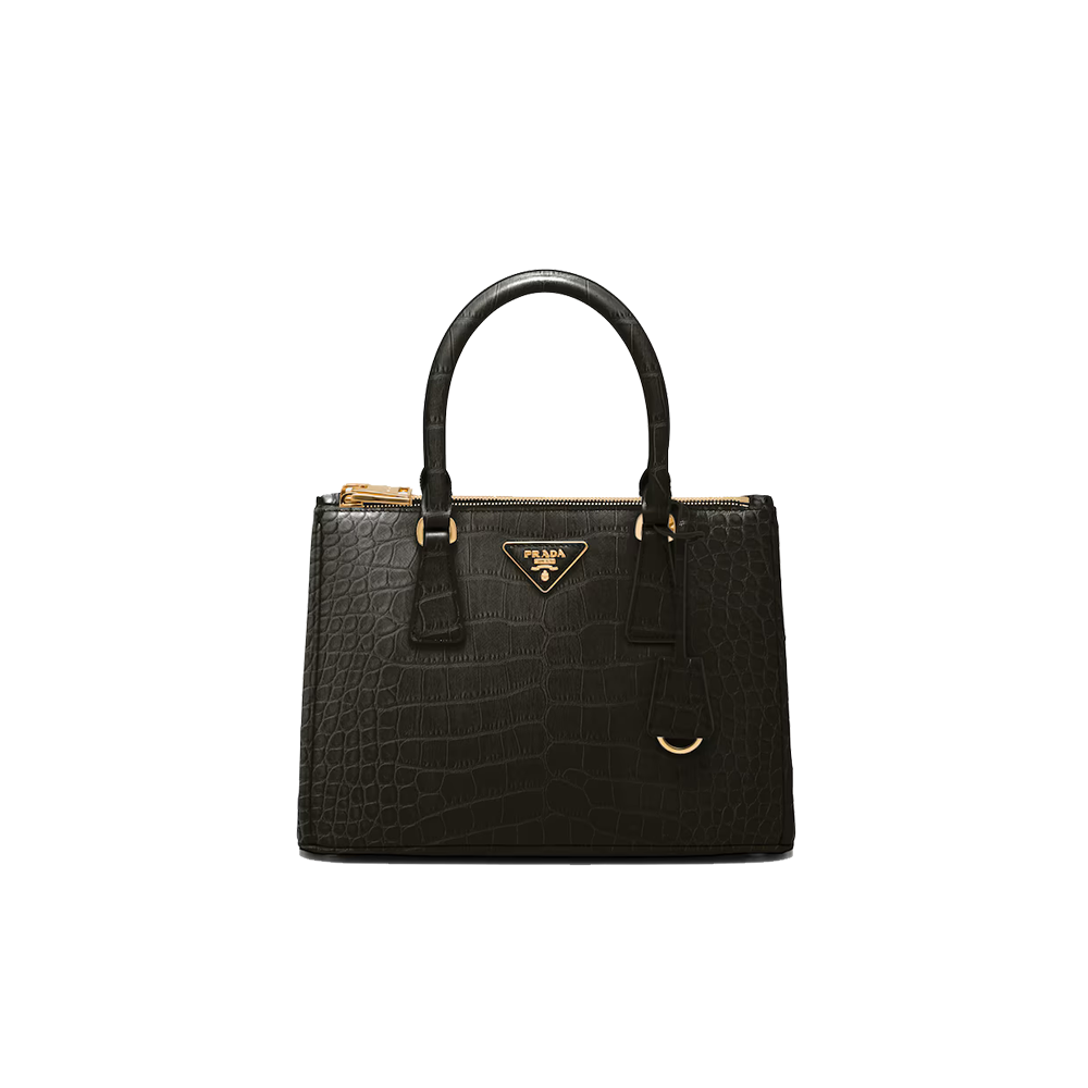 Medium Prada Galleria crocodile leather bag