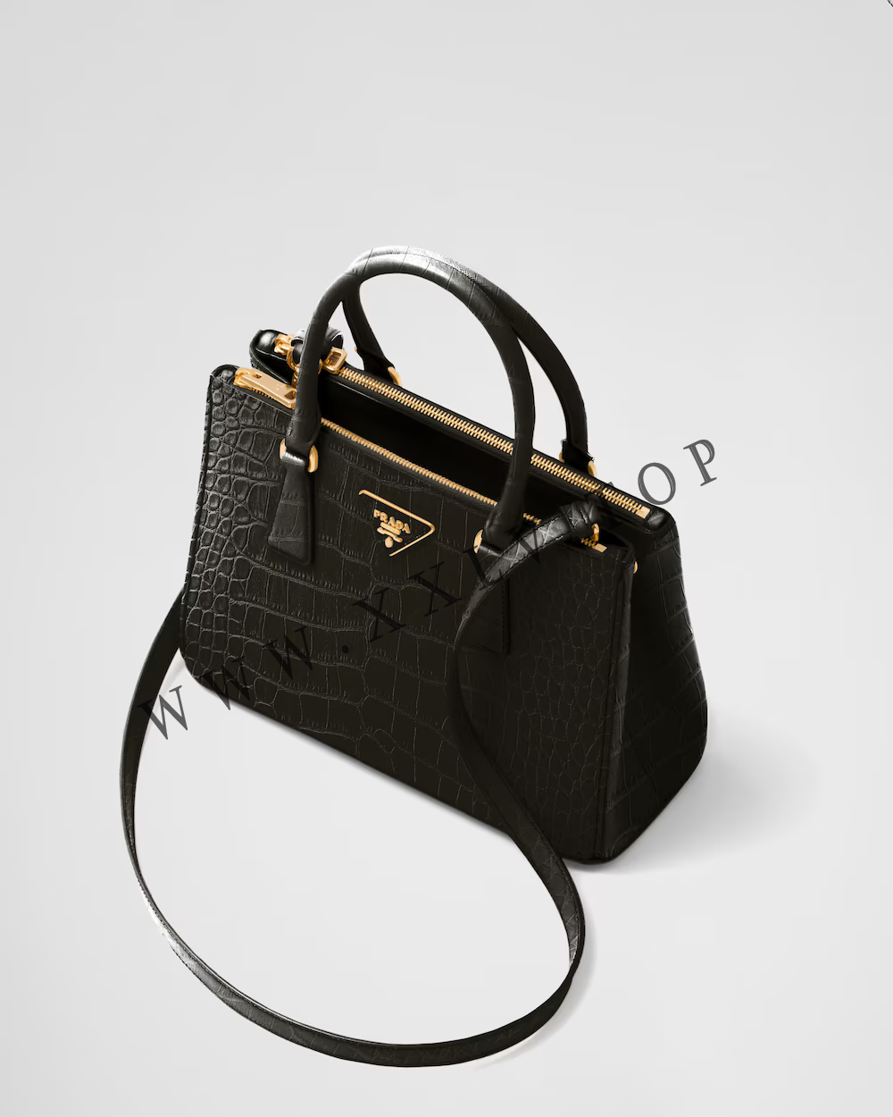 Medium Prada Galleria crocodile leather bag - Image 3