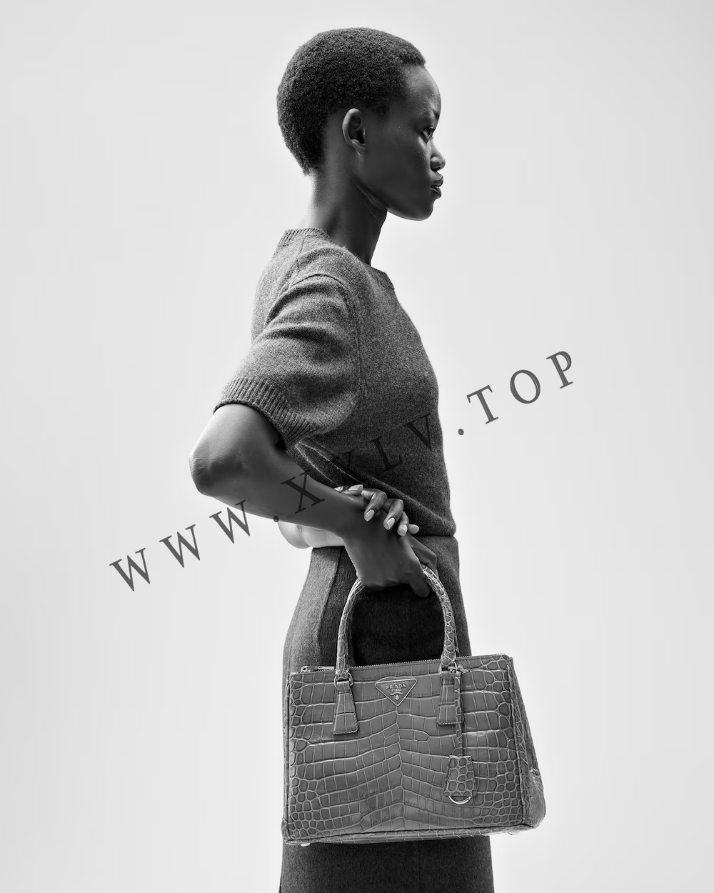 Medium Prada Galleria crocodile leather bag - Image 2