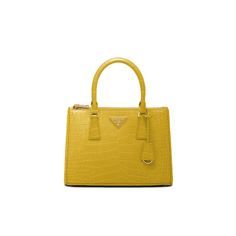 Medium Prada Galleria crocodile leather bag