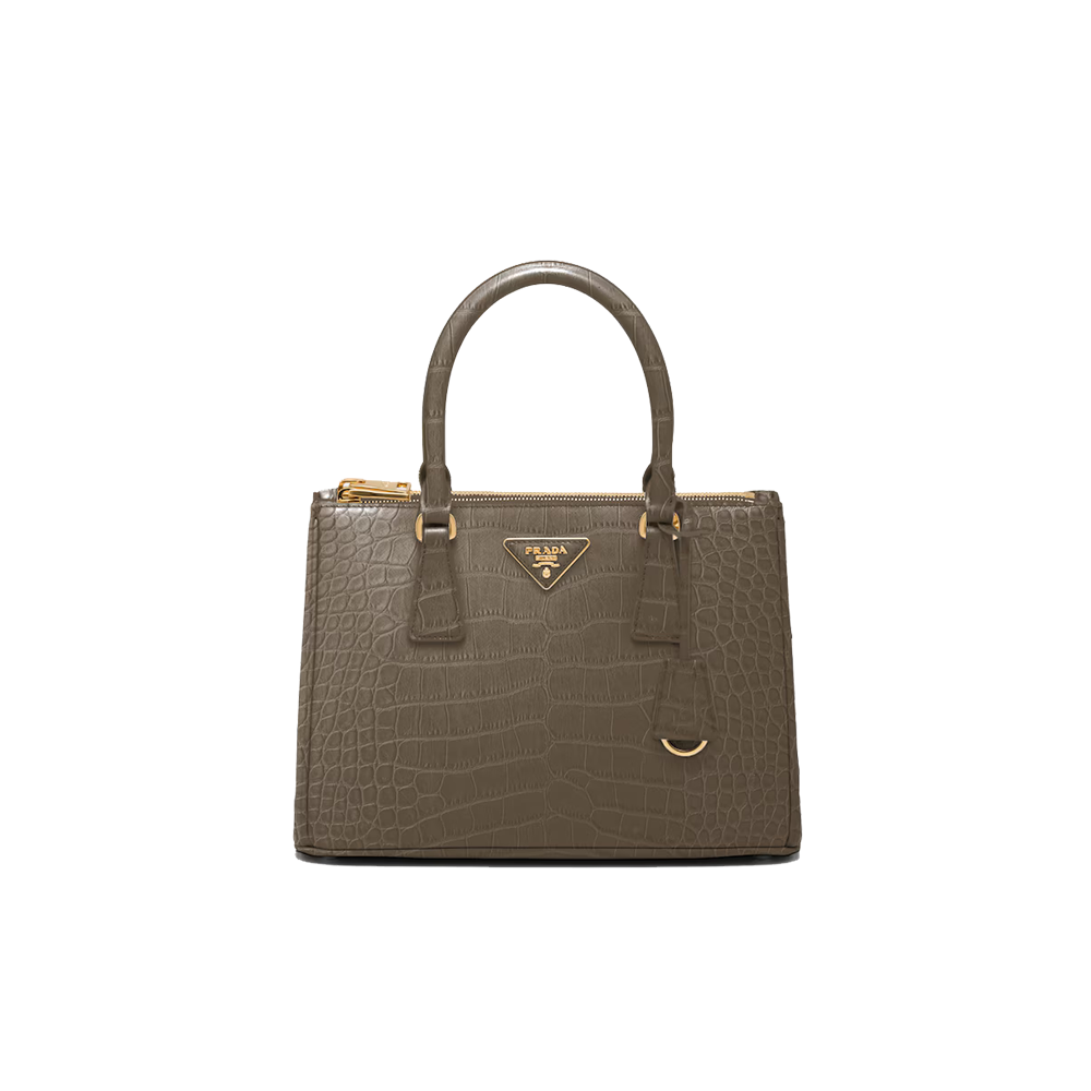 Medium Prada Galleria crocodile leather bag