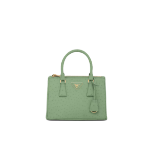 Small Prada Galleria ostrich leather bag