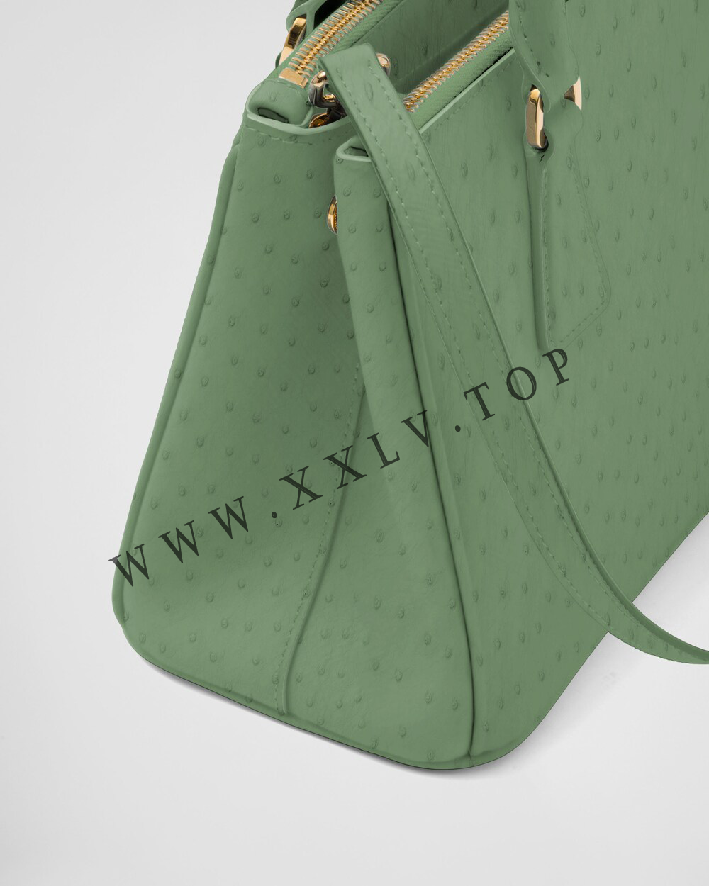 Small Prada Galleria ostrich leather bag - Image 2