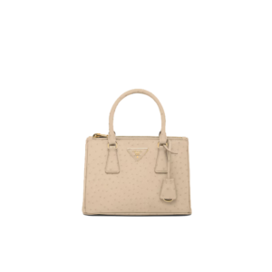 Small Prada Galleria ostrich leather bag