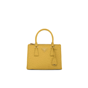 Small Prada Galleria ostrich leather bag