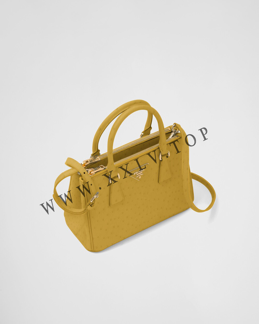 Small Prada Galleria ostrich leather bag - Image 3