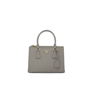 Small Prada Galleria ostrich leather bag