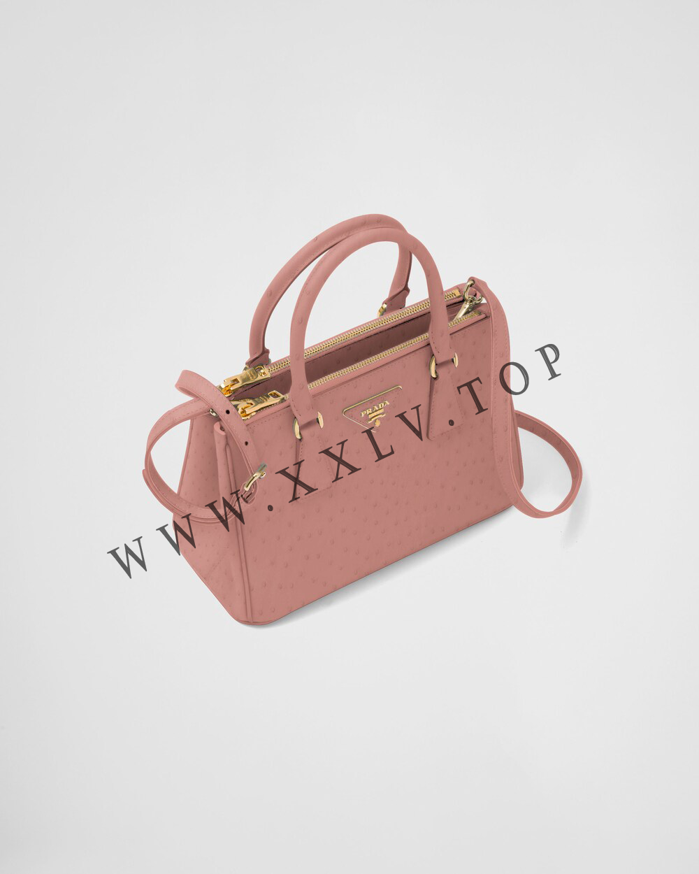 Small Prada Galleria ostrich leather bag - Image 4