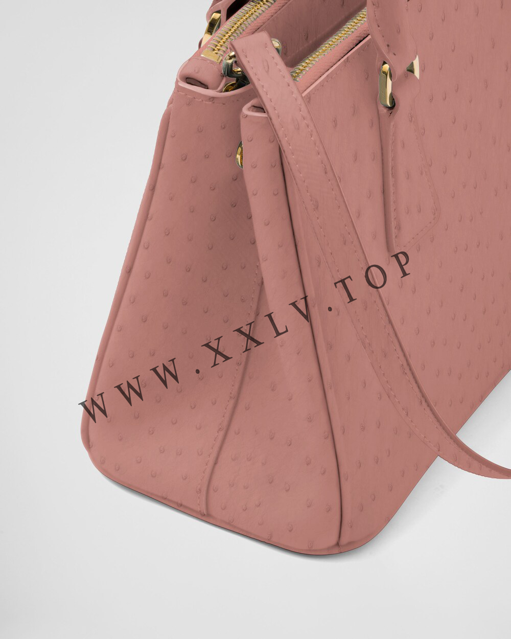 Small Prada Galleria ostrich leather bag - Image 5