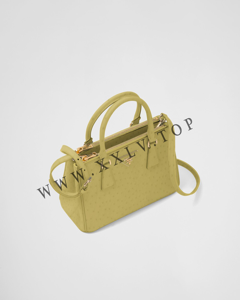 Small Prada Galleria ostrich leather bag - Image 4