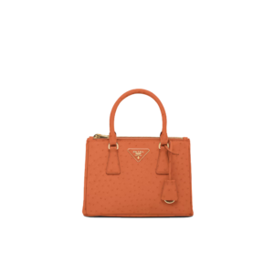 Small Prada Galleria ostrich leather bag