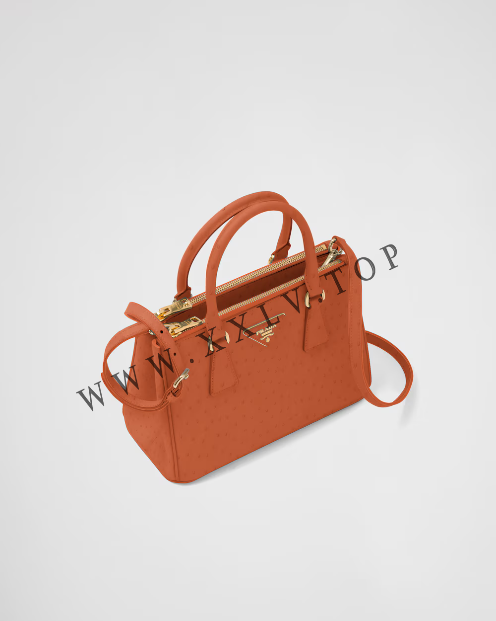 Small Prada Galleria ostrich leather bag - Image 2