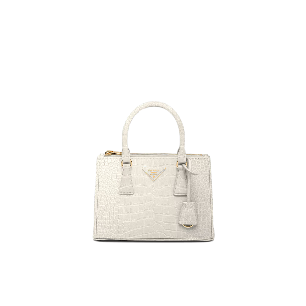 Small Prada Galleria crocodile leather bag