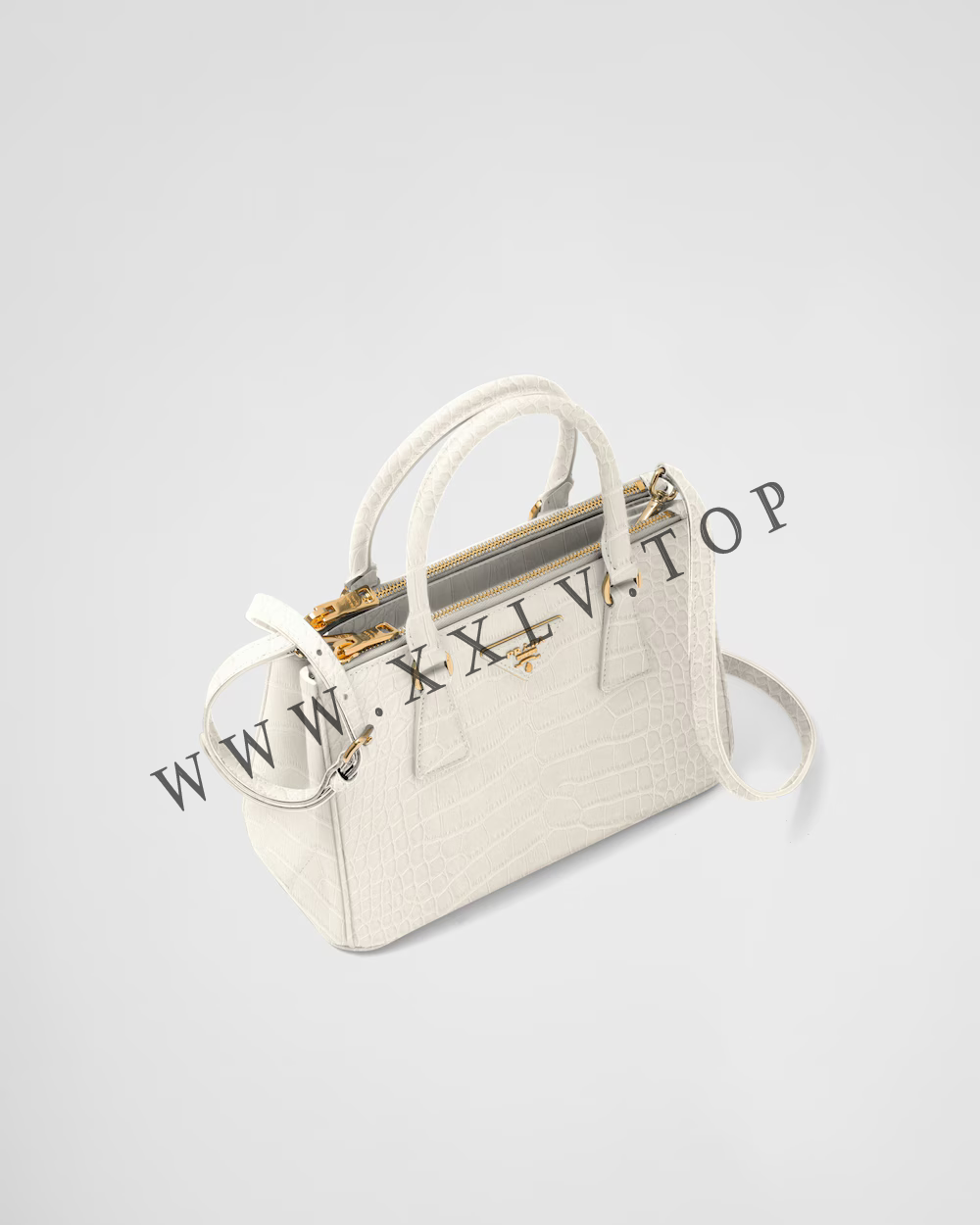 Small Prada Galleria crocodile leather bag - Image 2