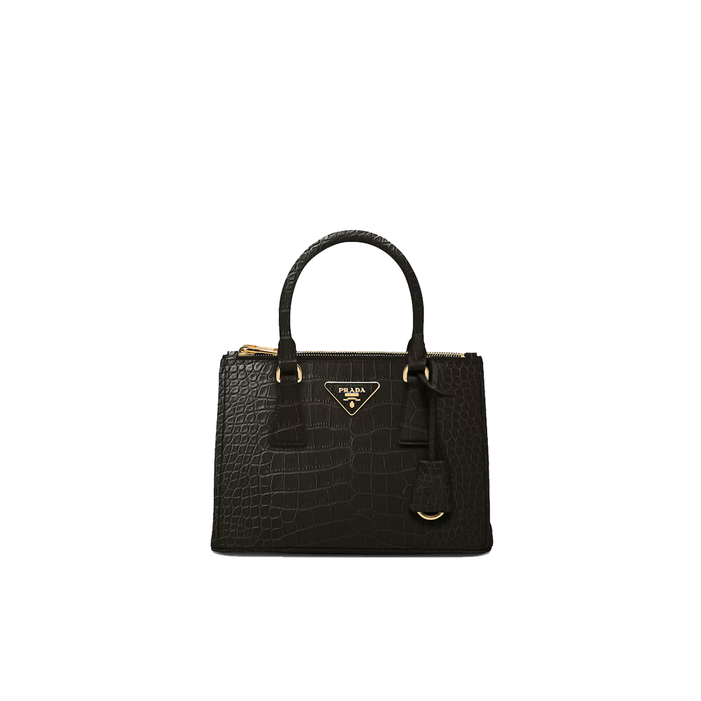 Small Prada Galleria crocodile leather bag