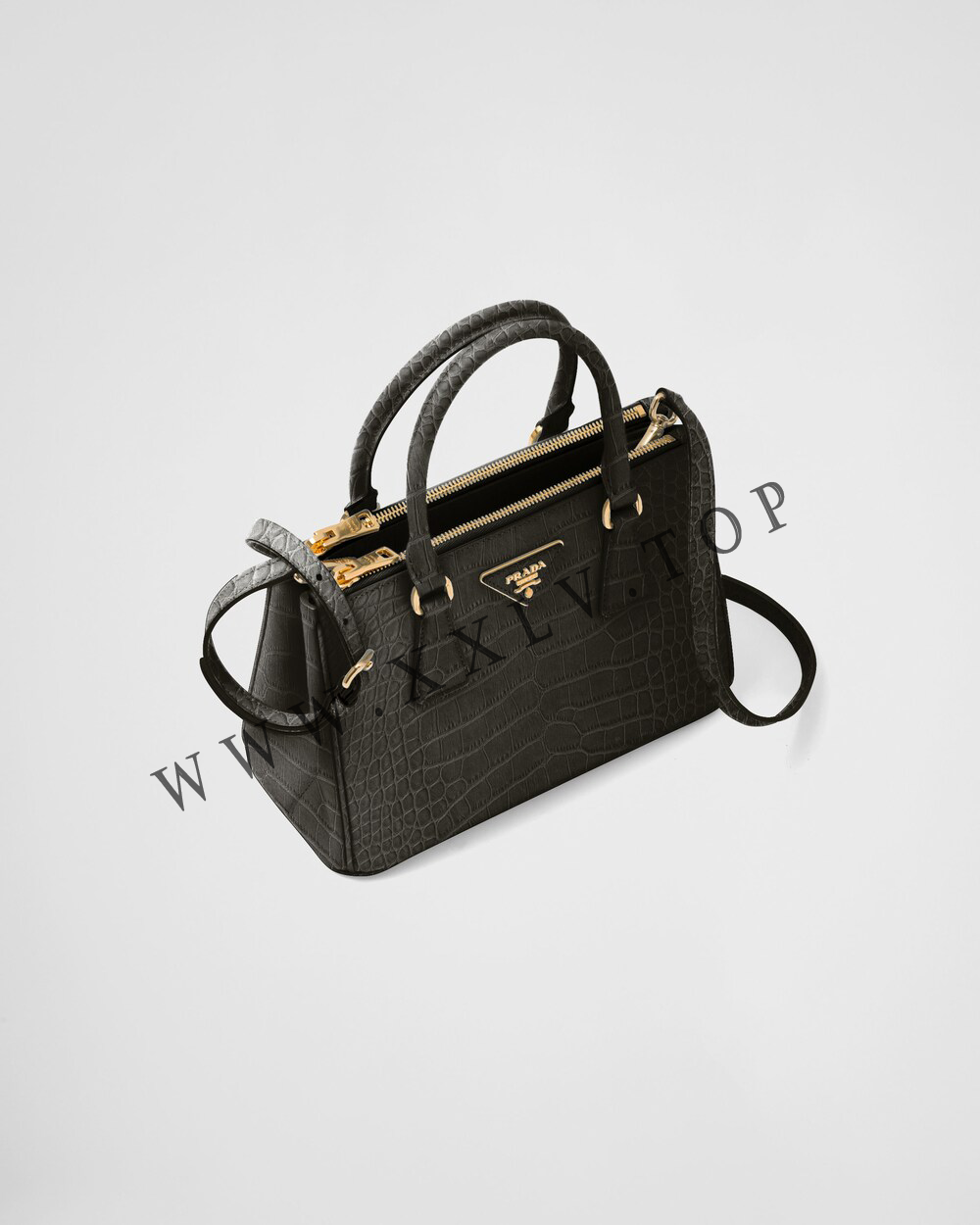 Small Prada Galleria crocodile leather bag - Image 3