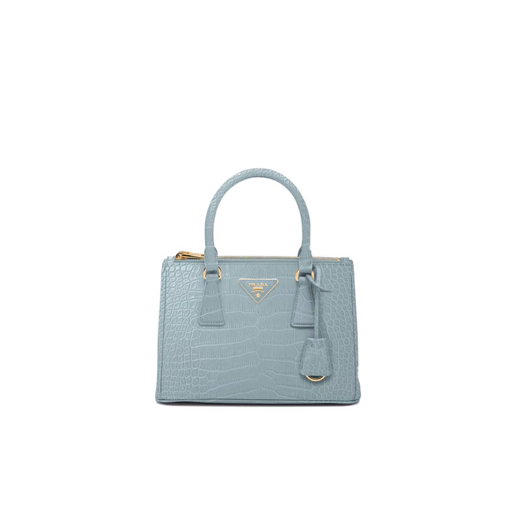 Small Prada Galleria crocodile leather bag