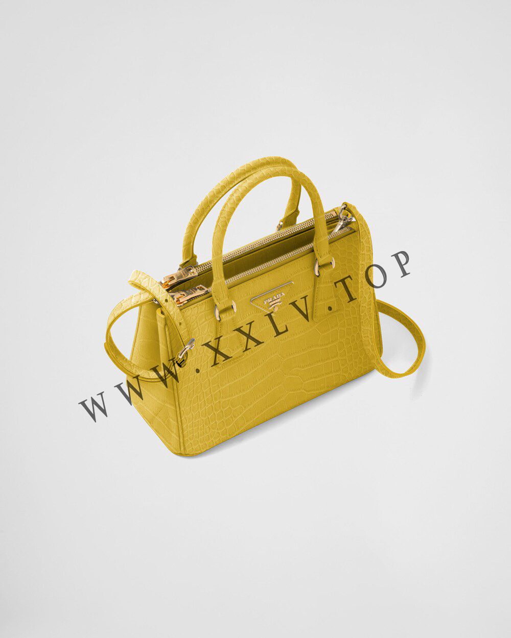 Small Prada Galleria crocodile leather bag - Image 2