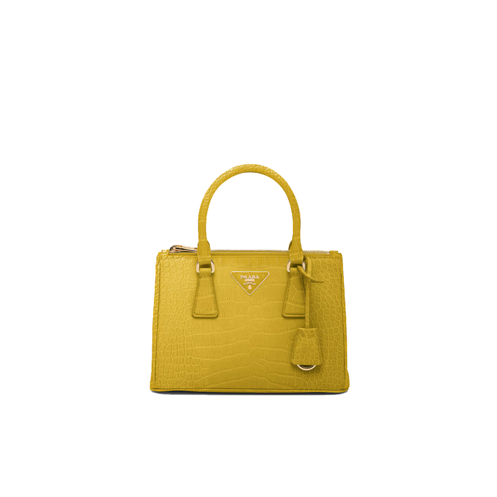 Small Prada Galleria crocodile leather bag