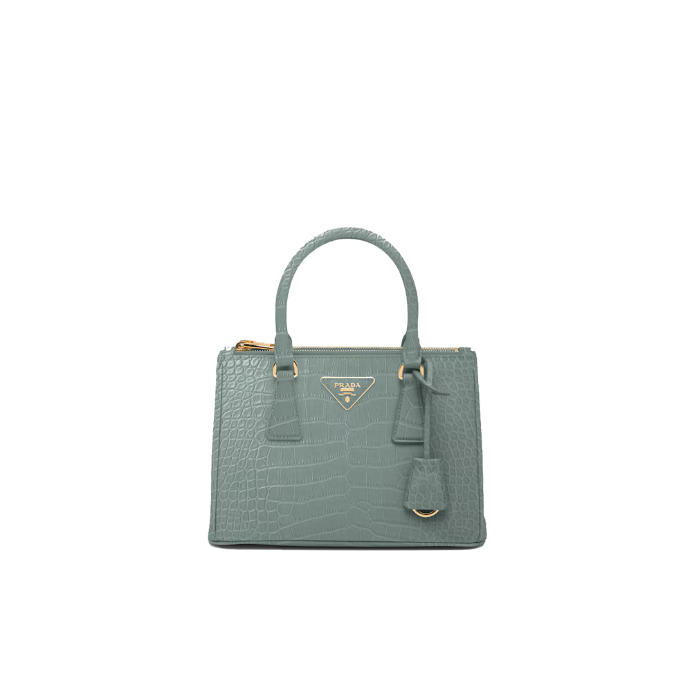 Small Prada Galleria crocodile leather bag