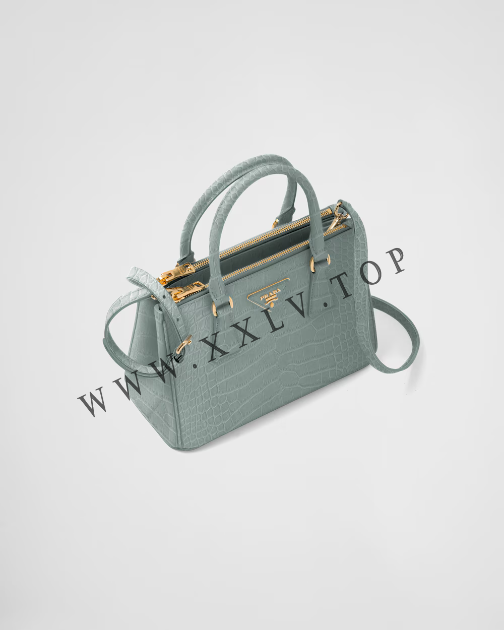 Small Prada Galleria crocodile leather bag - Image 2