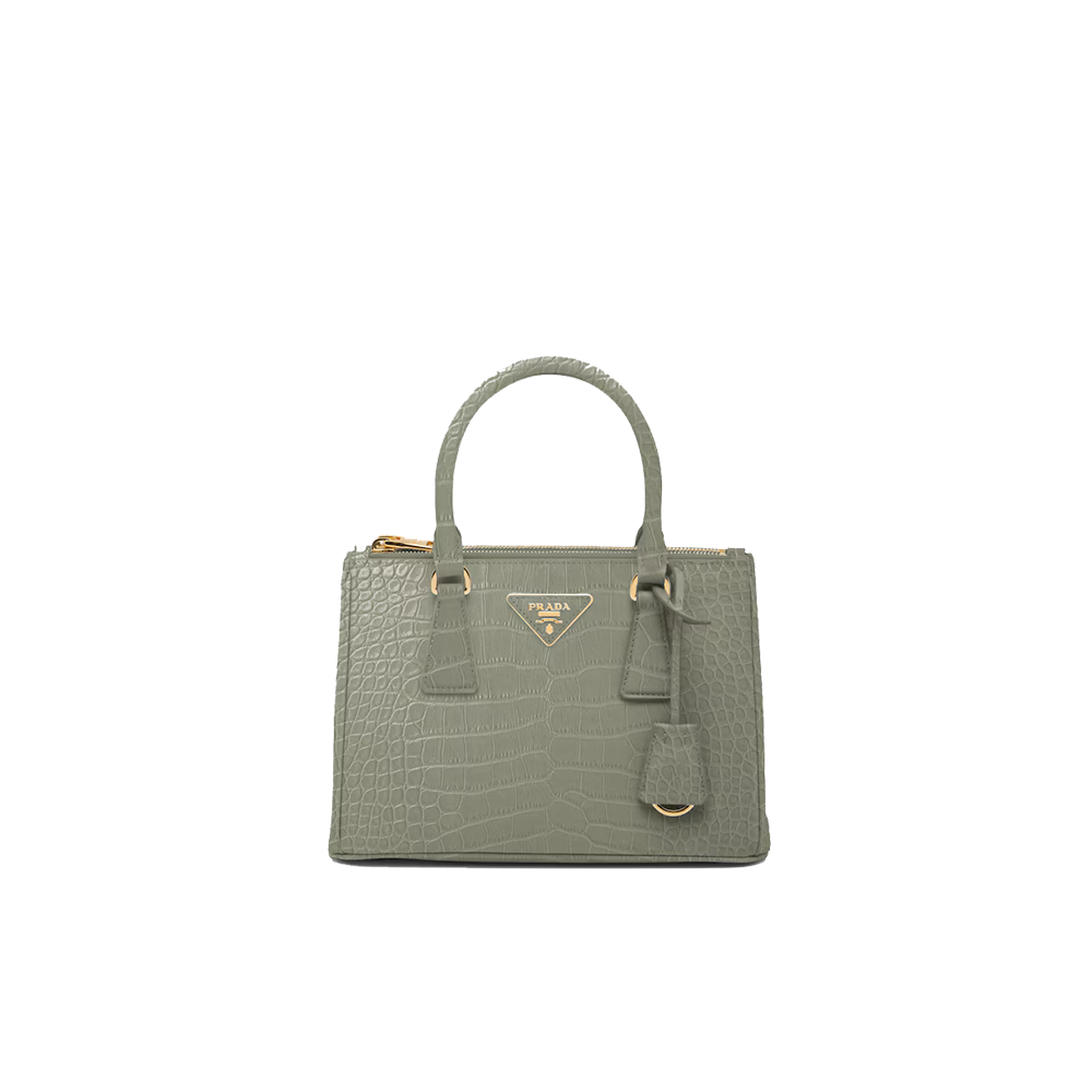 Small Prada Galleria crocodile leather bag