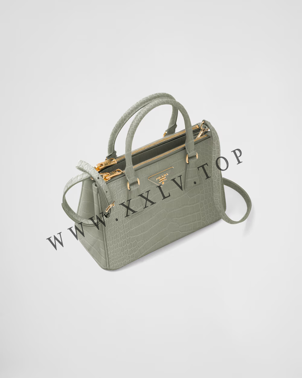 Small Prada Galleria crocodile leather bag - Image 2