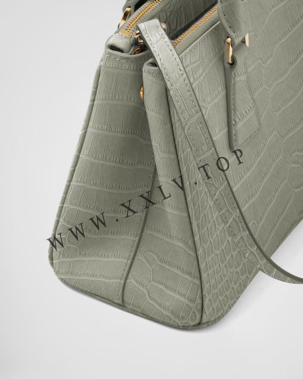Small Prada Galleria crocodile leather bag - Image 5