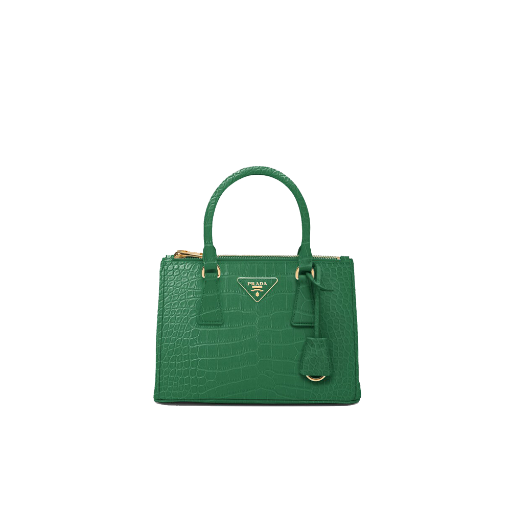 Small Prada Galleria crocodile leather bag