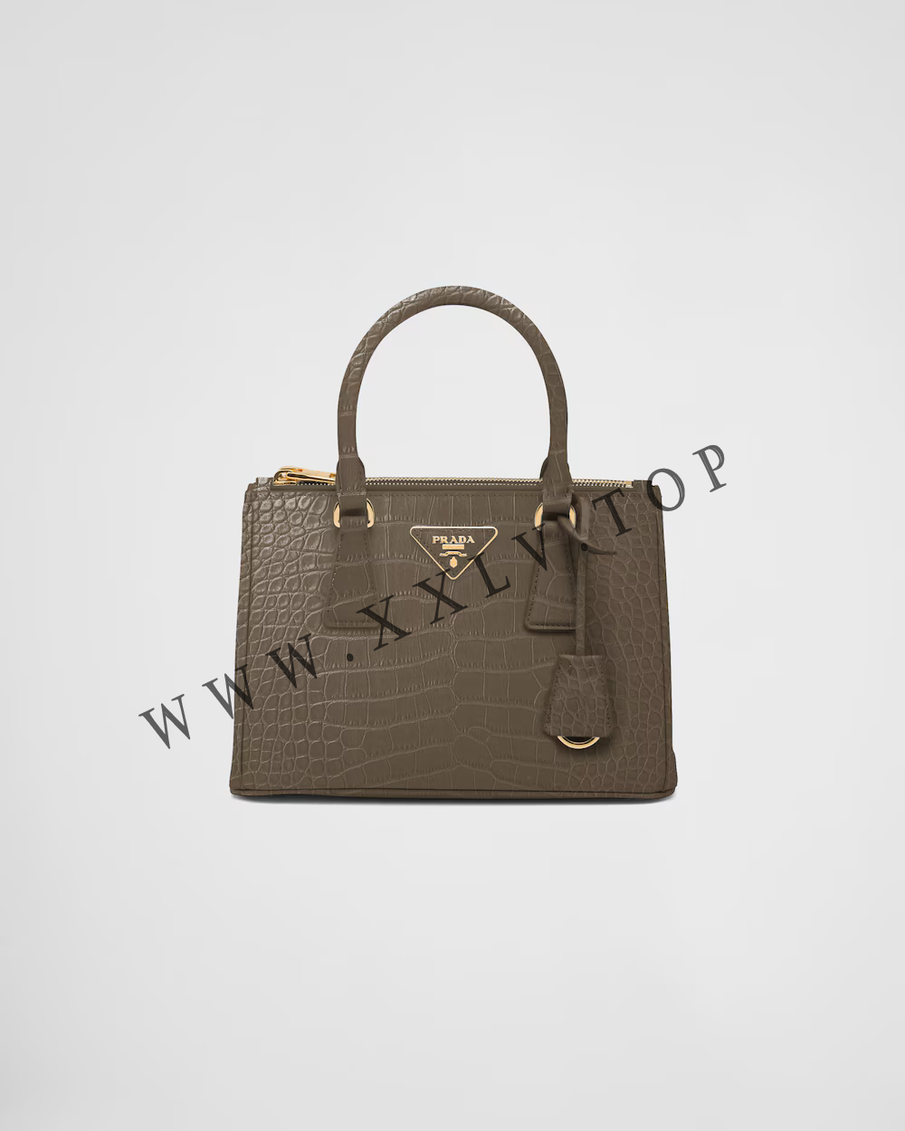Small Prada Galleria crocodile leather bag - Image 5