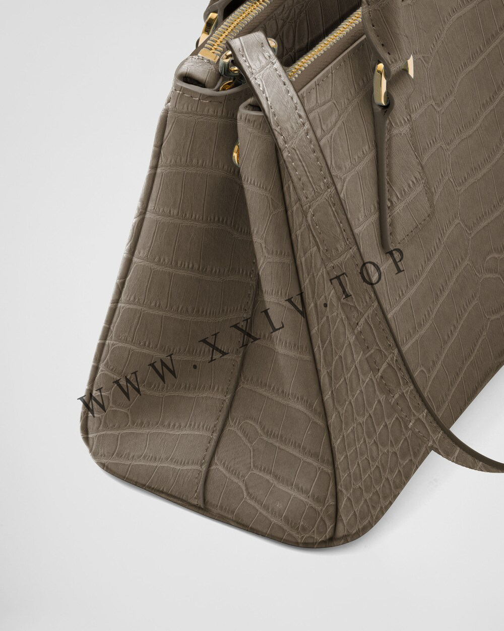 Small Prada Galleria crocodile leather bag - Image 3