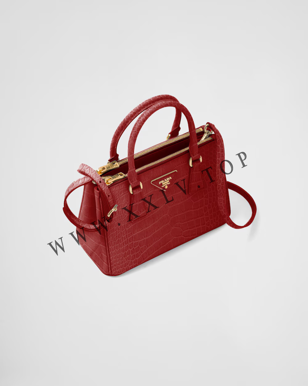 Small Prada Galleria crocodile leather bag - Image 2
