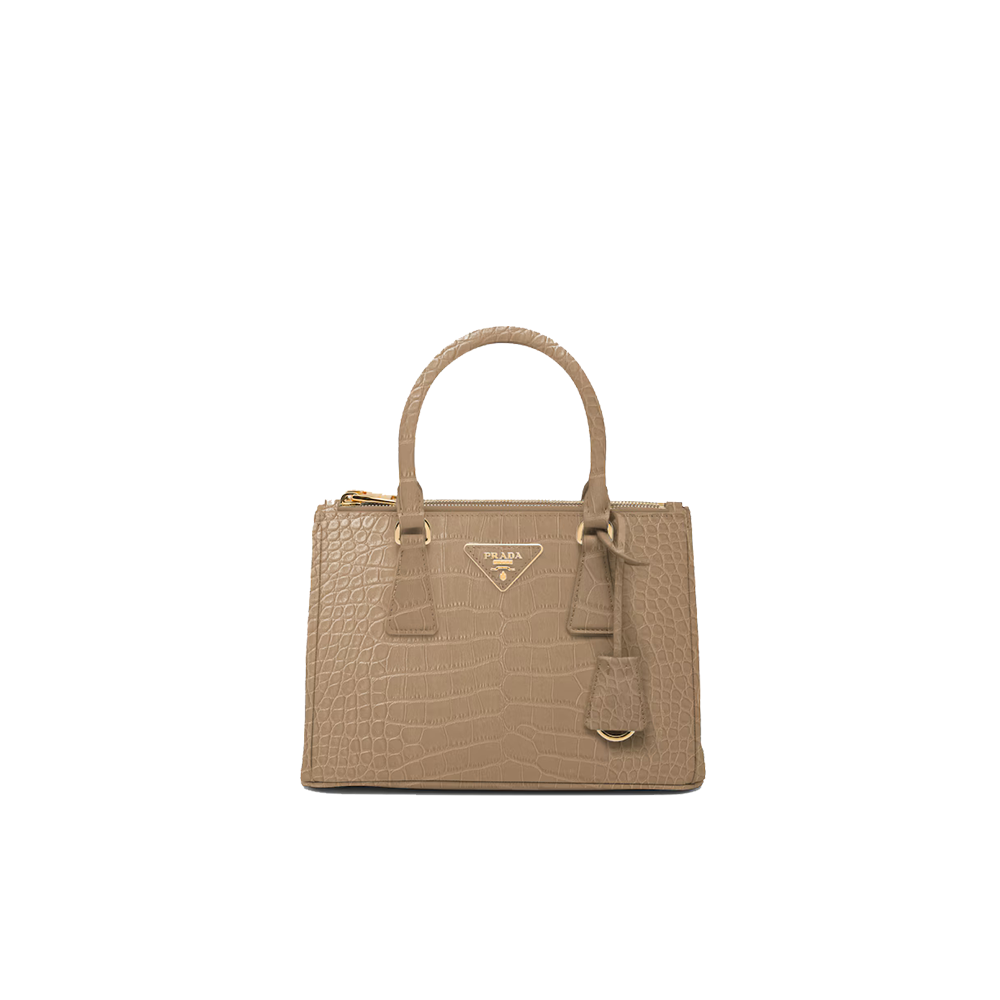 Small Prada Galleria crocodile leather bag