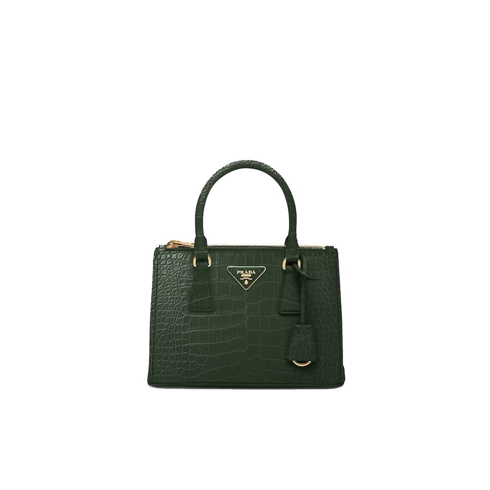 Small Prada Galleria crocodile leather bag