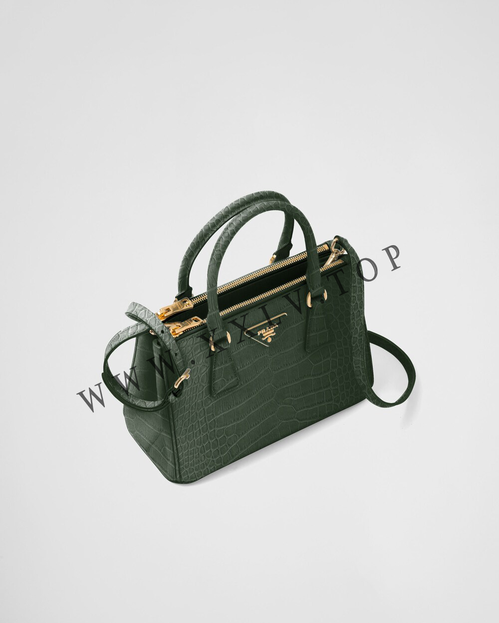 Small Prada Galleria crocodile leather bag - Image 2