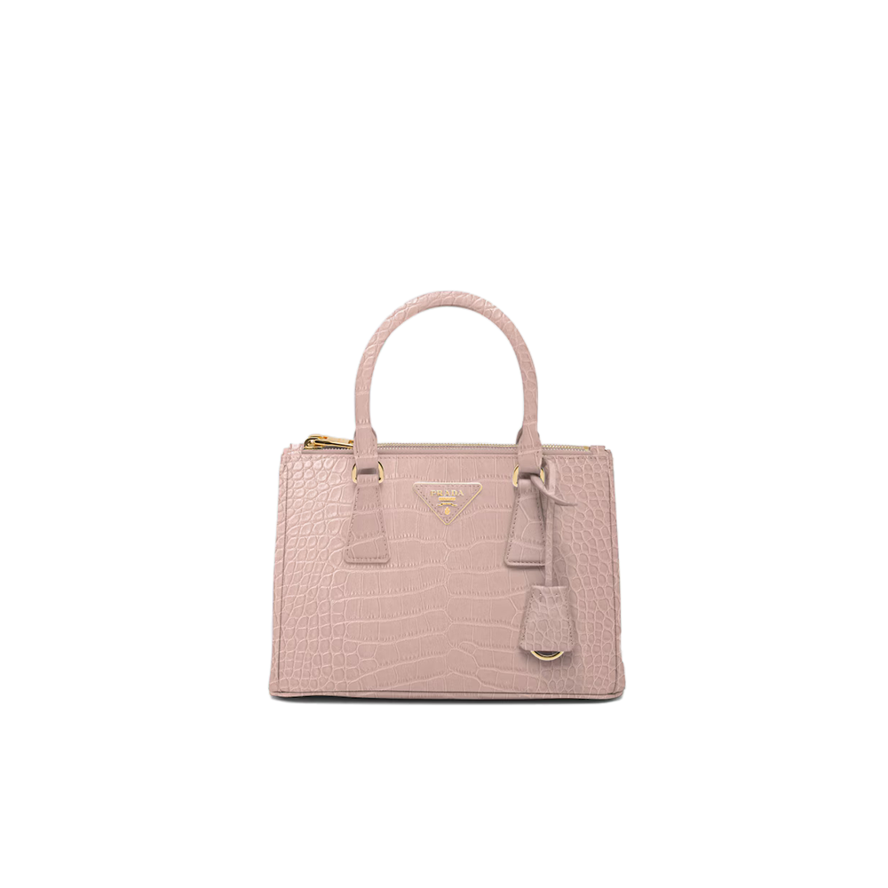 Small Prada Galleria crocodile leather bag