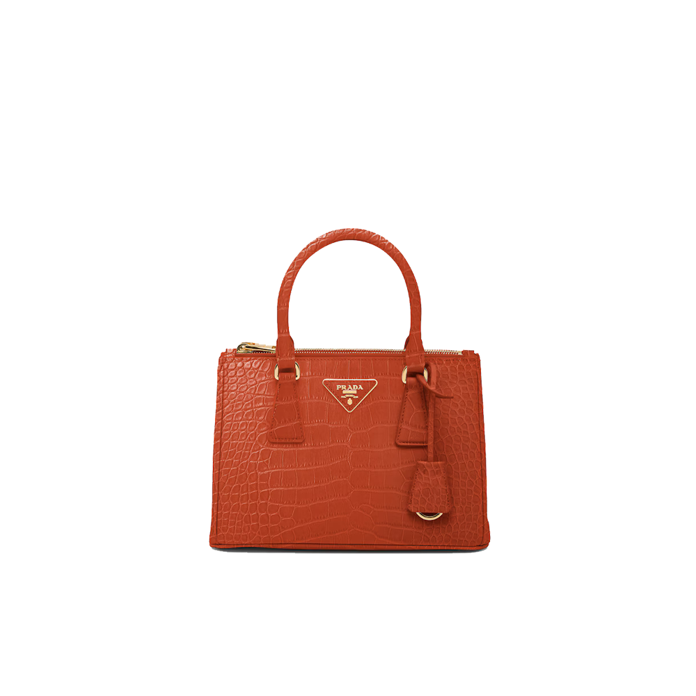 Small Prada Galleria crocodile leather bag