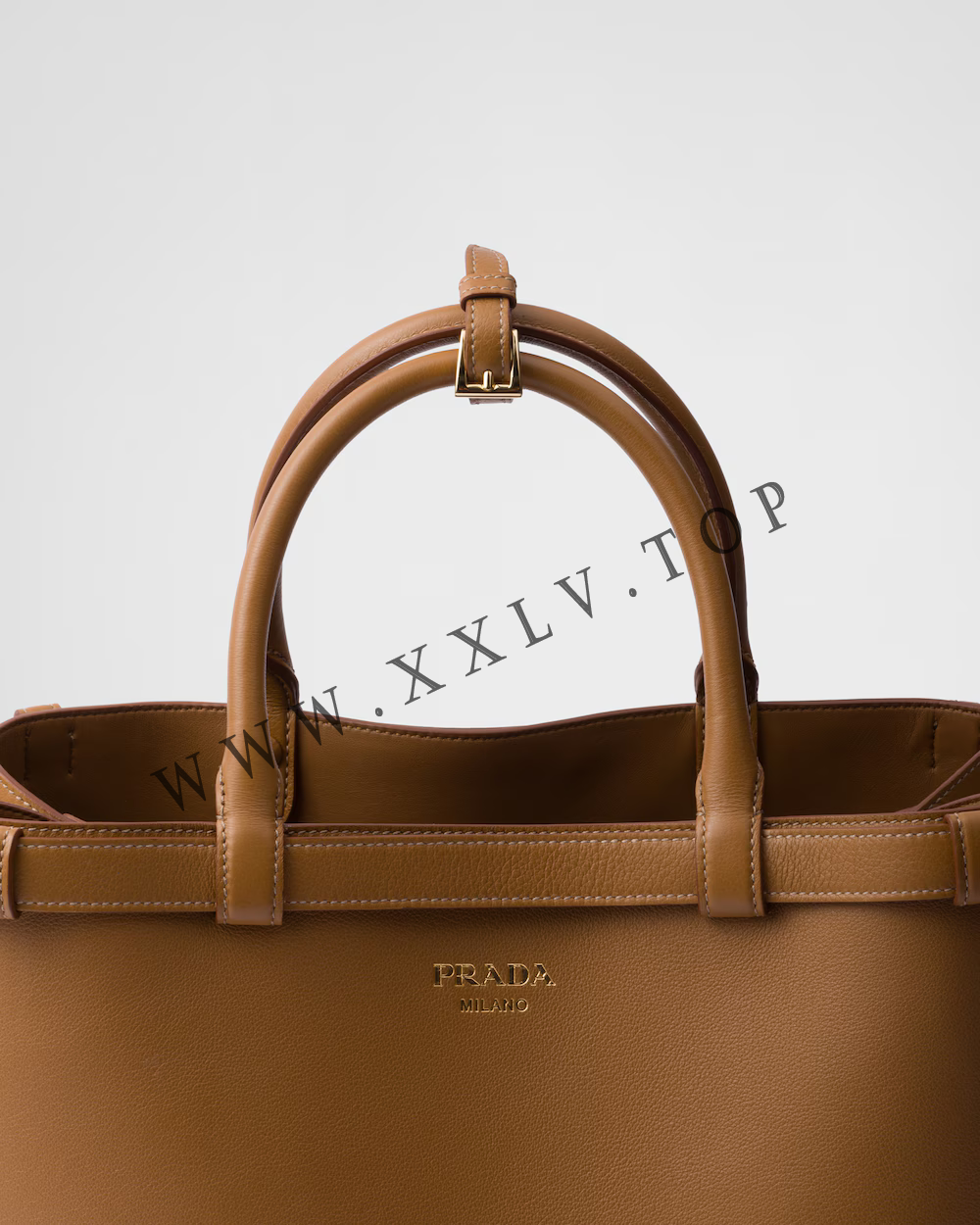 Prada Buckle medium leather handbag with double belt - Image 2