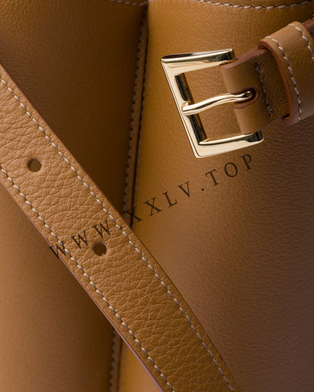 Prada Buckle medium leather handbag with double belt - Image 3