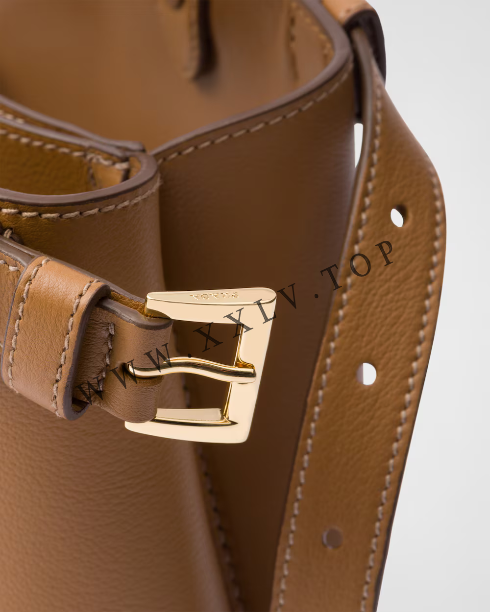 Prada Buckle small leather handbag with double belt - Image 2